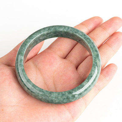 Buddha Stones Natural Jade Luck Wealth Bangle Bracelet Bracelet BS 5