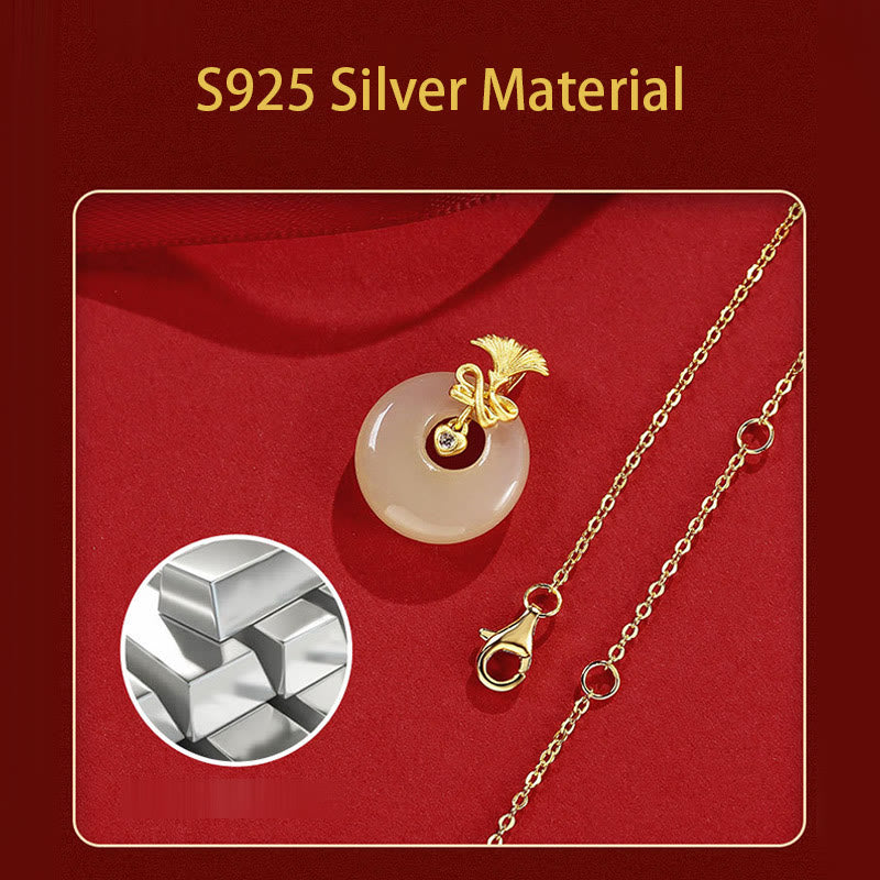 Buddha Stones 925 Sterling Silver Natural Hetian Jade Carnation Flower Prosperity Necklace Pendant Necklaces & Pendants BS 7