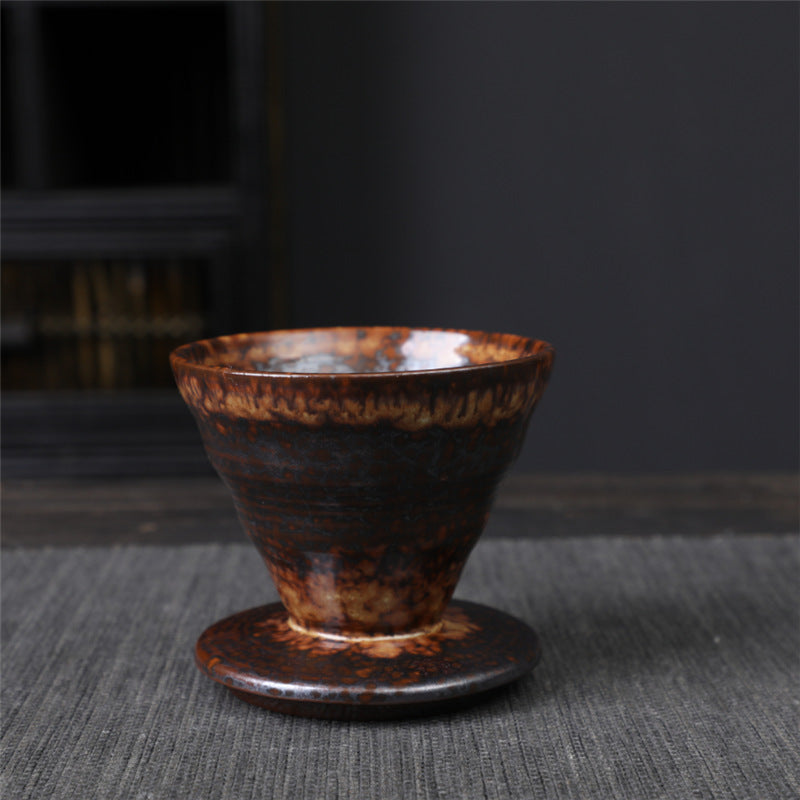 Buddha Stones Vintage Design Ceramic Coffee Mug Tea Espresso Coffee Cup 150ml Coffee Mug BS Brown 9cm*9cm*8cm*150ml