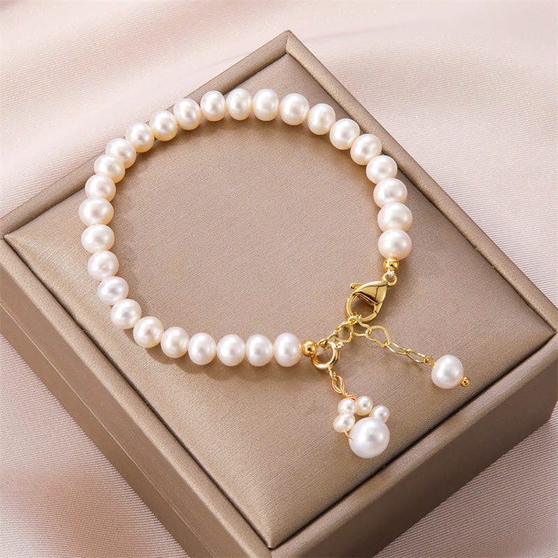 Buddha Stones Pearl Cat Paw Healing Chain Bracelet Bracelet BS Pearl(Healing♥Wisdom)