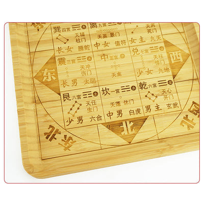 Buddha Stones Feng Shui Bamboo Bagua Map Harmony Energy Map Bagua Map BS 16
