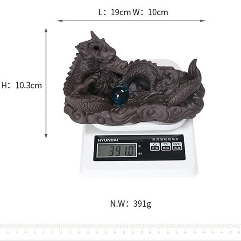 Buddha Stones Dragon Playing Ball Flower Protection Incense Burner Decoration Incense Burner BS 10