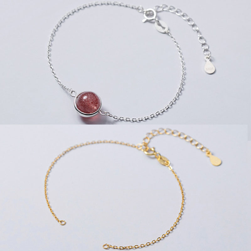 Buddha Stones 925 Sterling Silver Semi-finished Chain Blessing Bracelet Bracelet BS 6