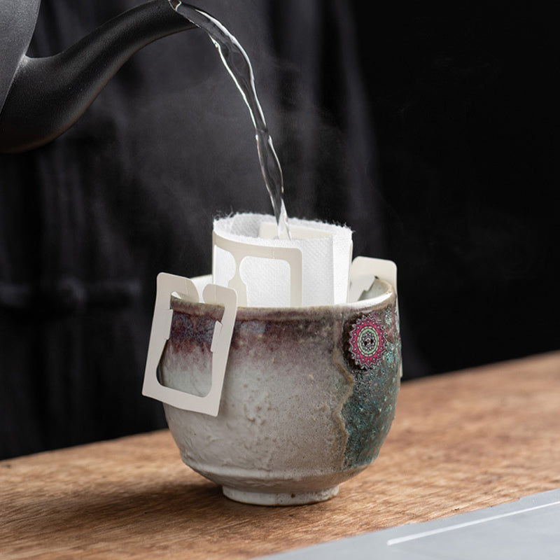 Buddha Stones Sunflower Kiln Change Ceramic Coffee Mug Tea Latte Espresso Coffee Cup 250ml Coffee Mug BS 9