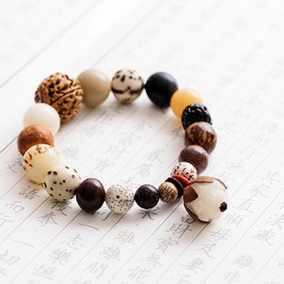 Buddha Stones Bodhi Seed Lotus Wisdom Peace Wrist Mala Bracelet Bracelet BS 16