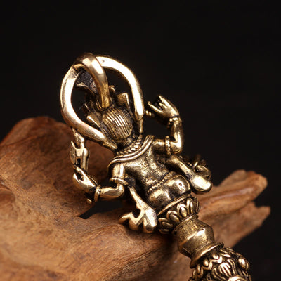 Buddha Stones Tibetan Ganesh Ganpati Elephant God of Wealth Dorje Vajra Spiritual Power Necklace Pendant Necklaces & Pendants BS 4