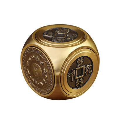 Buddha Stones Four Beasts Feng Shui Yin Yang Bagua Copper Coin Harmony Rotatable Decoration Decorations BS 12