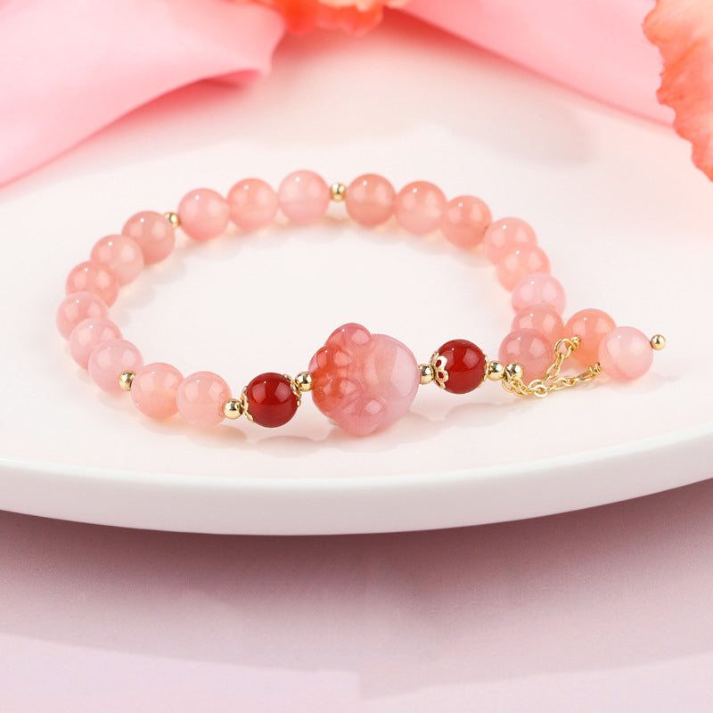 Buddha Stones Natural Yanyuan Agate Cat Claw Paw Positive Bracelet Bracelet BS 1