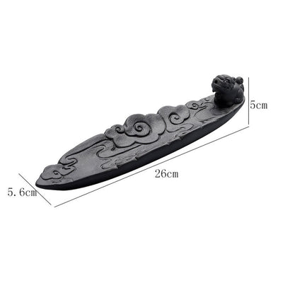 Buddha Stones Auspicious Clouds Pixiu Healing Ceramic Stick Incense Burner Decoration Incense Burner BS 15