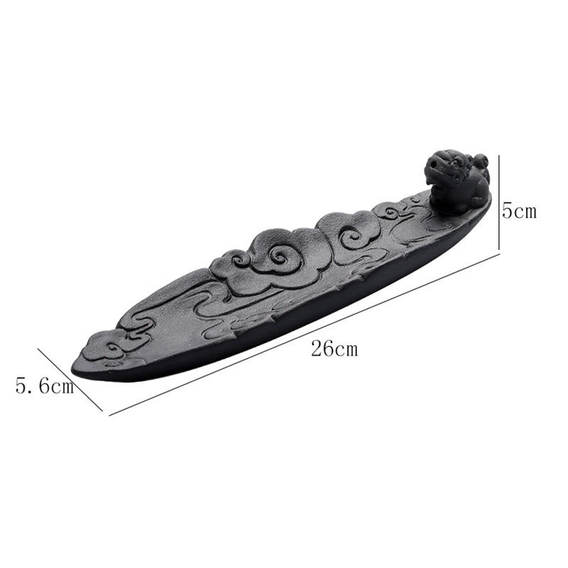 Buddha Stones Auspicious Clouds Pixiu Healing Ceramic Stick Incense Burner Decoration Incense Burner BS 15