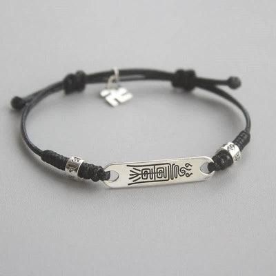Foviel 925 Sterling Silber rote Schnur Glück Stärke Braid Armband