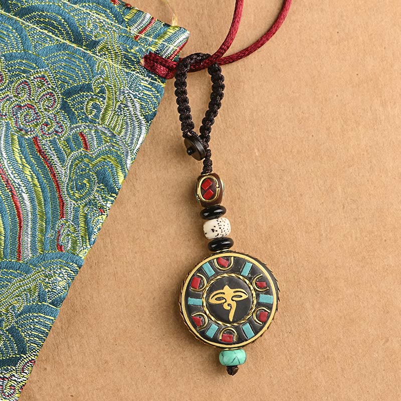 Buddha Stones Tibetan Om Mani Padme Hum Bodhi Seed Peace Key Chain Key Chain BS 9