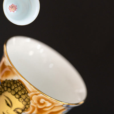 Buddha Stones Dunhuang Color Flying Apsaras Teacup Kung Fu Tea Cup Cup BS 7