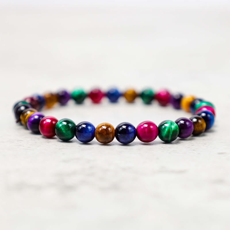 Foviel Tigerauge löst Mut Armband