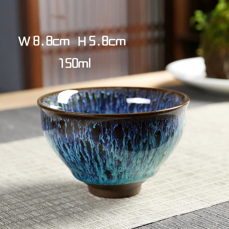 Buddha Stones Multicolor Ceramic Teacup Ocean Wave Tea Cups Cup BS 6