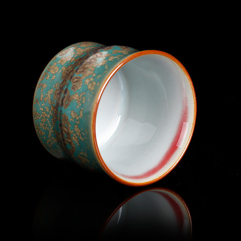 Buddha Stones Kiln Change Ceramic Bamboo Design Teacup Kung Fu Tea Cup Cup BS 6
