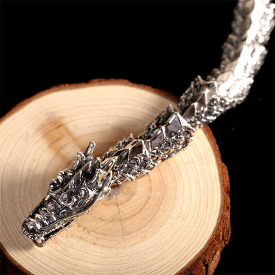 Foviel 925 Sterling Silber Drachen Glück Erfolg Armband