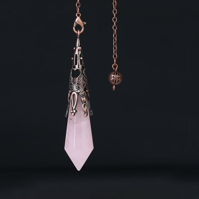 Buddha Stones Natural Tiger's Eye Stone Healing Necklace Necklaces & Pendants BS Pink Crystal