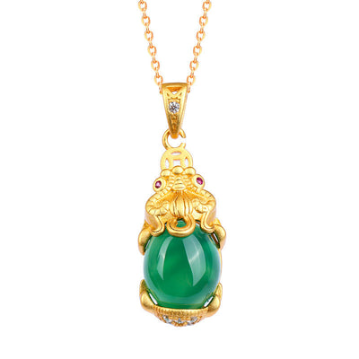 Collier d'équilibre PiXiu en jade naturel Foviel
