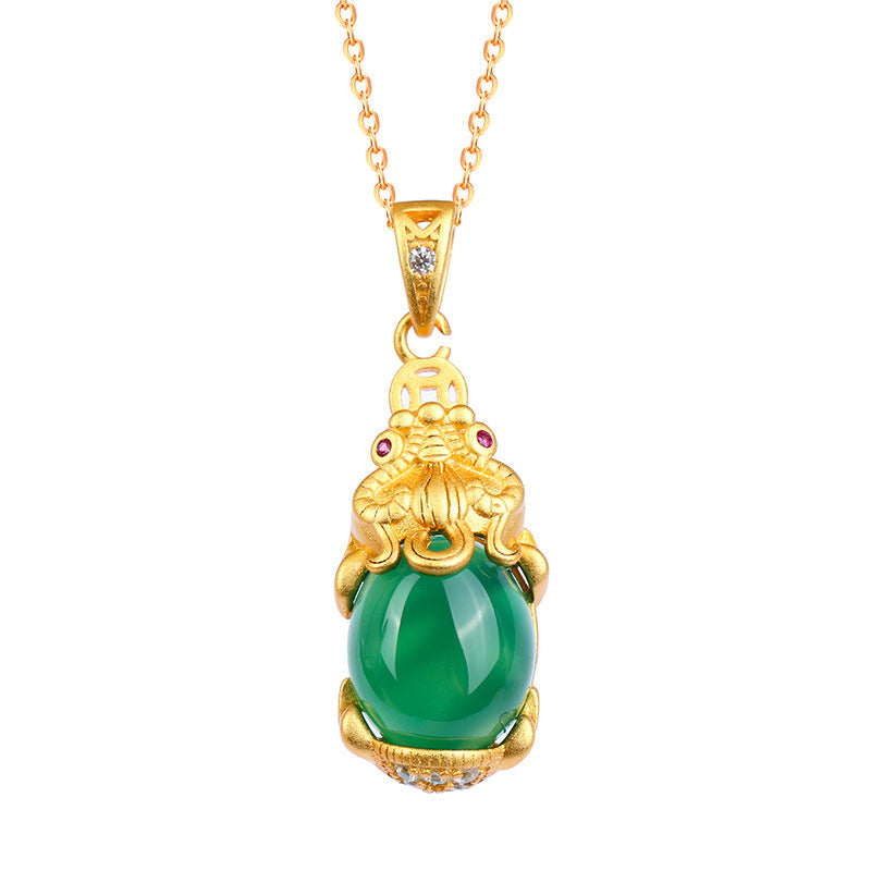 Collier d'équilibre PiXiu en jade naturel Foviel