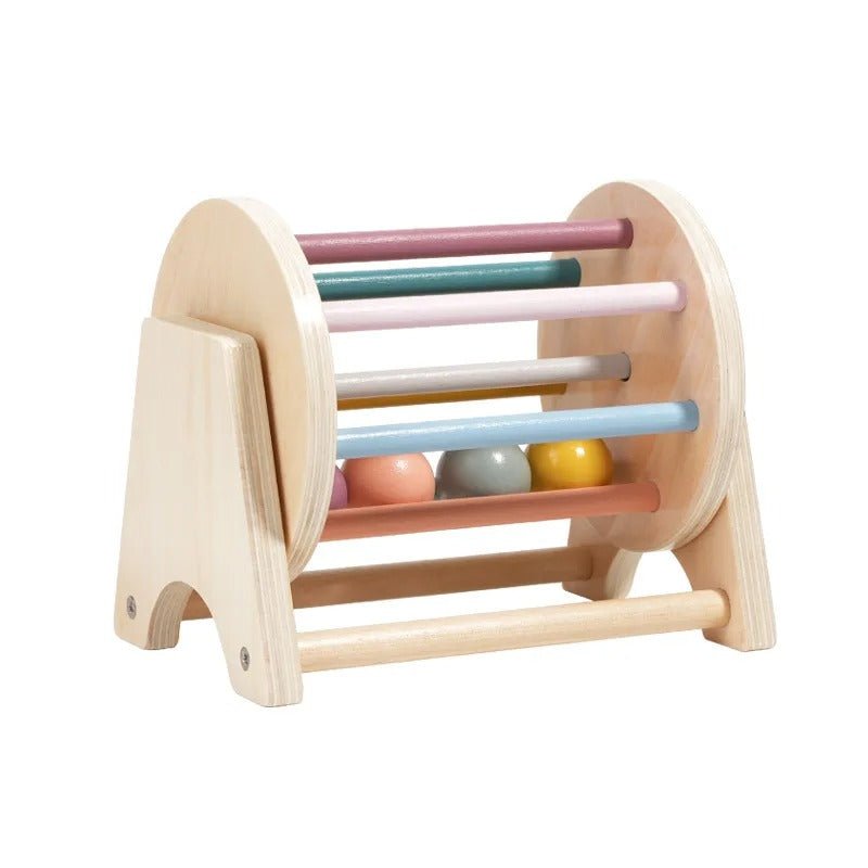 Jouet en bois pour l'éducation de la petite enfance, table roulante, tambour, bébé, pensée logique, entraînement à la coordination œil-main