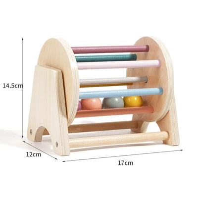 Jouet en bois pour l'éducation de la petite enfance, table roulante, tambour, bébé, pensée logique, entraînement à la coordination œil-main