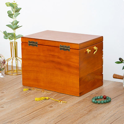 Buddha Stones Retro Solid Wood Jewelry Box Four-Layer Wooden Jewelry Storage Box Jewelry Box BS 14