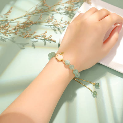 Buddha Stones Year of the Rabbit Natural Green Aventurine Luck Bead Bracelet Bracelet BS 1