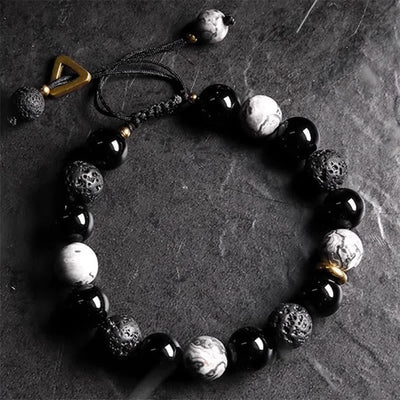 FREE Today: Transmute Negative Energy Black Obsidian Lava Rock Stone Yin Yang Strength Bracelet FREE FREE Black Obsidian&Lava Rock