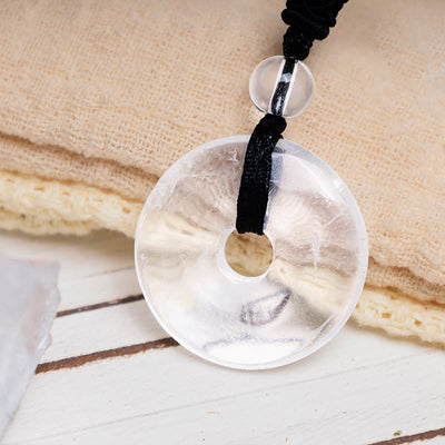 Buddha Stones Lucky Coin Pendant Healing Crystal Gemstone Necklace Necklaces & Pendants BS 32