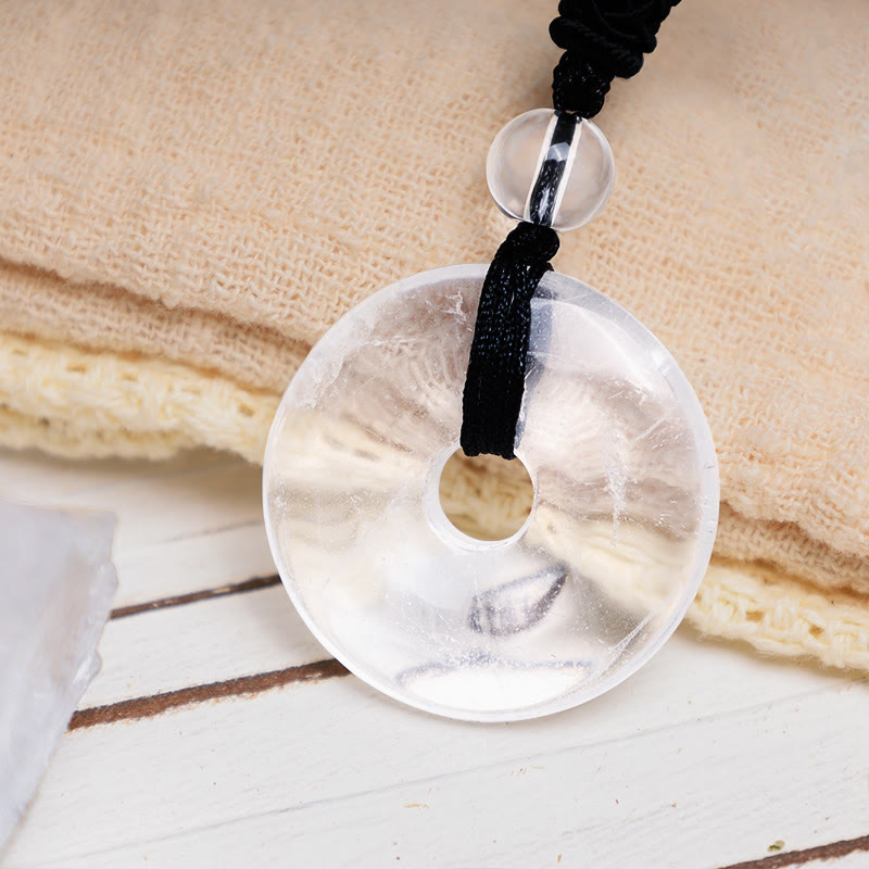 Buddha Stones Lucky Coin Pendant Healing Crystal Gemstone Necklace Necklaces & Pendants BS 32