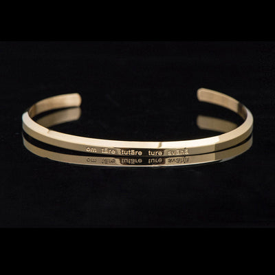 Foviel Six True Words Engraving Titanium Steel Blessing Protection Bracelet