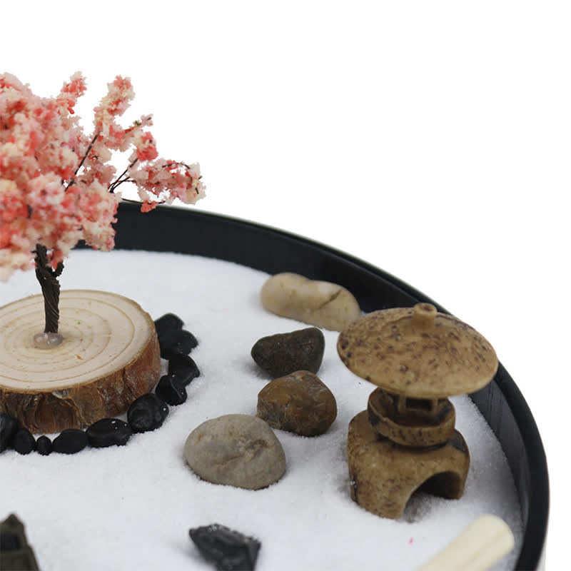 Buddha Stones Tree Small Bridge Landscape Meditation Calm Zen Garden Decoration Decorations BS 3