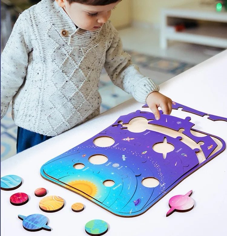 Puzle educativo STEM del sistema solar – Aprende el orden de los planetas y la conciencia espacial a través del juego