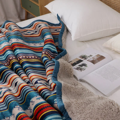 Buddha Stones Geometric Warm Soft Bed Throw Blanket Blanket BS 13