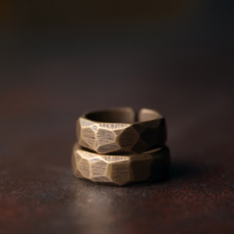 Buddha Stones Tibetan Simple Design Copper Wealth Ring Ring BS 14