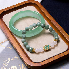 Foviel fördern neue Anfänge Minze Green Jade Armband Tangle Bundle