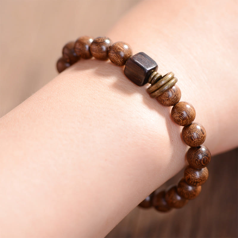 Buddha Stones Phoebe Zhennan Wood Spirituality Bracelet Bracelet BS 3