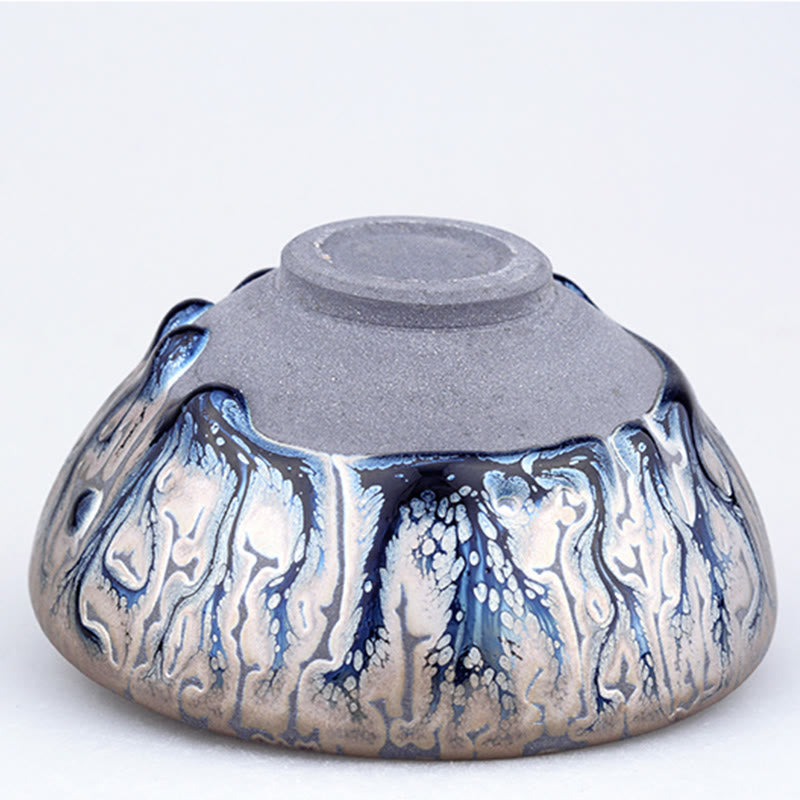 Buddha Stones Handmade Tea Tree Design Chinese Jianzhan Ceramic Teacup Kung Fu Tea Cup Jian Zhan Tea Cup BS 3