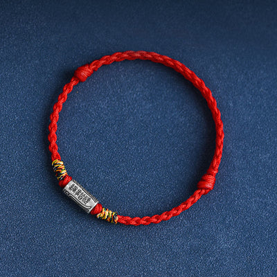 Foviel Handcrafted 925 Sterling Silver Everything Goes Well Design Protection Strength Bracelet Anklet