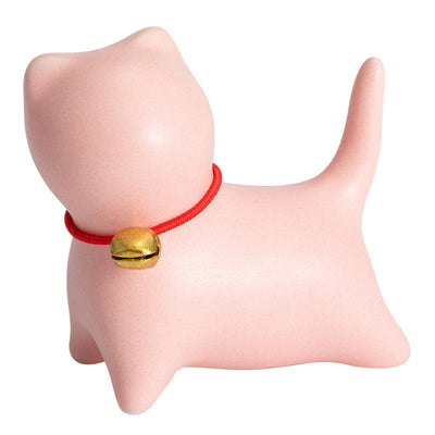 Buddha Stones Mini Small Cute Cat Tea Pet Ceramic Home Desk Figurine Decoration Decorations BS 9