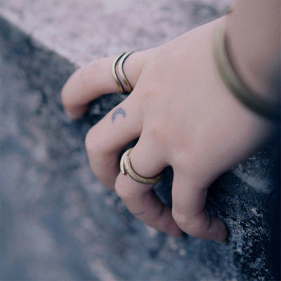 Buddha Stones Simple Design Copper Luck Adjustable Ring Ring BS 7
