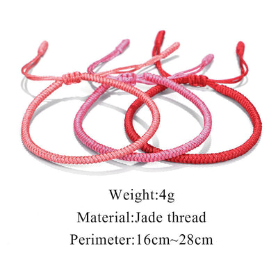 Buddha Stones Tibetan 3Pcs King Kong Knot Protection Braided Bracelet Bracelet BS 13