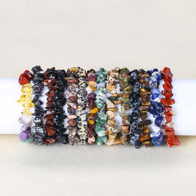 Natural Irregular Shape Crystal Stone Warmth Soothing Bracelet Bracelet BS 60