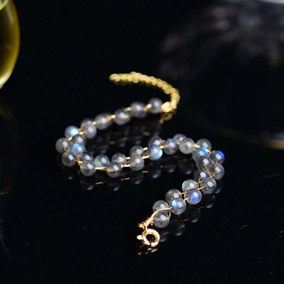 Buddha Stones Natural Moonstone Love Blessing Bracelet Bracelet BS 3