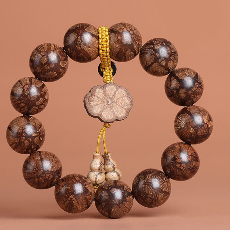 Buddha Stones Plum Blossom Wood Inner Peace Bracelet Bracelet BS 5