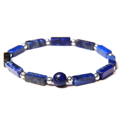Buddha Stones Natural Crystal Amethyst Tiger Eye Spiritual Balance Bracelet Bracelet BS Lazurite