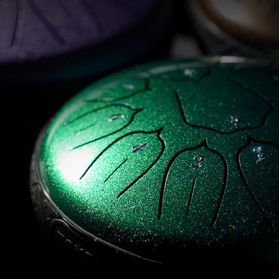 Buddha Stones Steel Tongue Drum Sound Healing Meditation Yoga Lotus Drum Kit 11 Note 6 Inch Tongue Drum BS 13