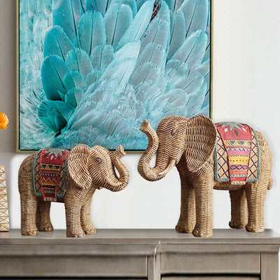 Buddha Stones Elephant Resin Wisdom Wealth Home Decoration Decorations BS 11