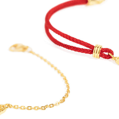 Buddha Stones Lock of Good Wishes Luck Strength Chain Bracelet Bracelet BS 8